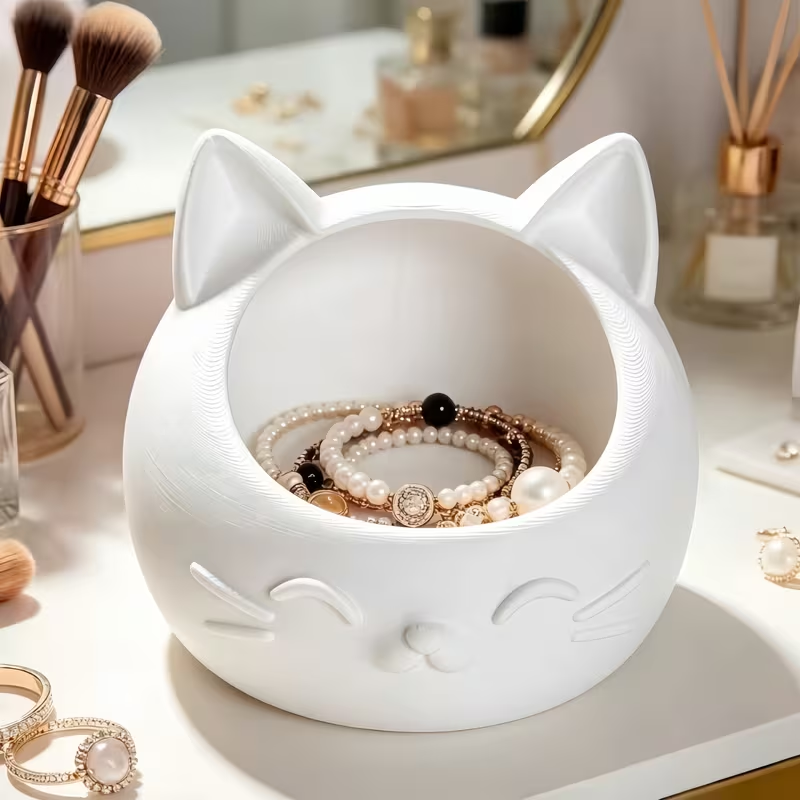 Jewelry Box That Holds Watches - Kotak Penyimpanan Mini Berbentuk Kucing Kartun,