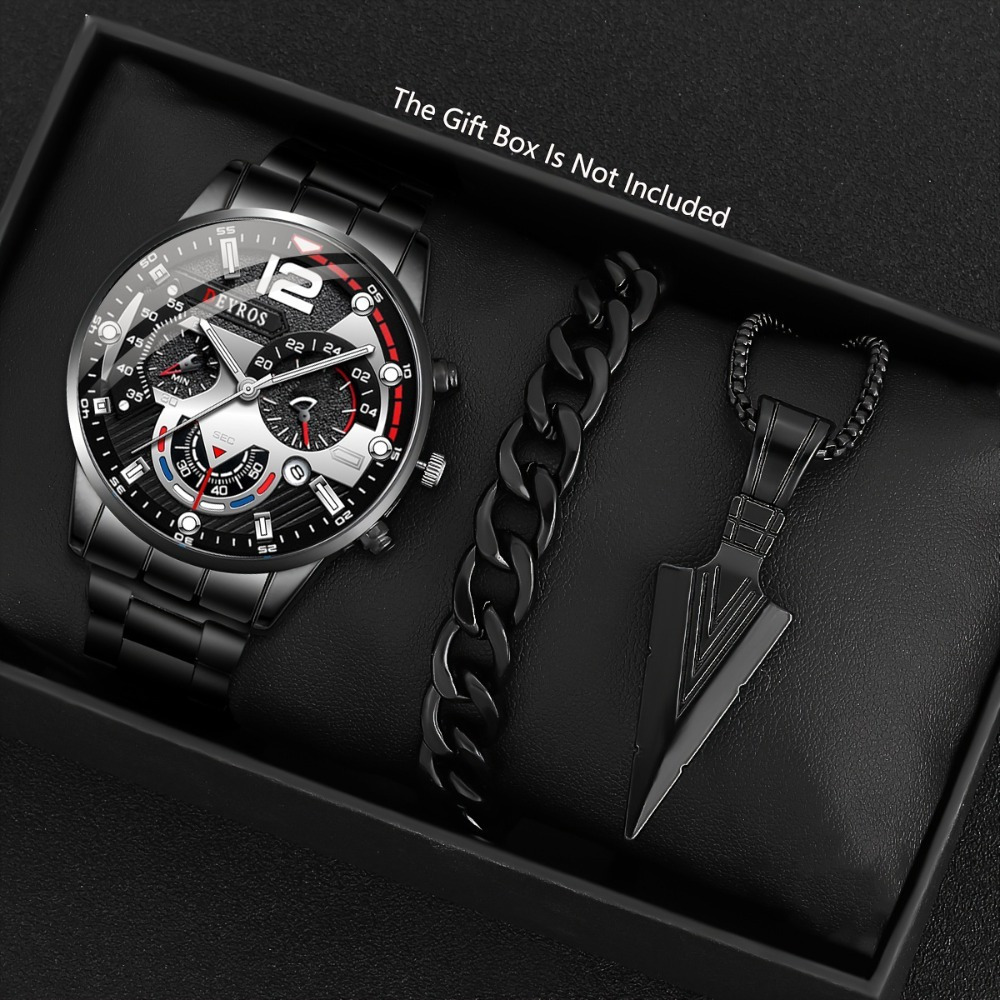Best Jewelry Watches - Jam Tangan Pria Modis 3 Buah/Set