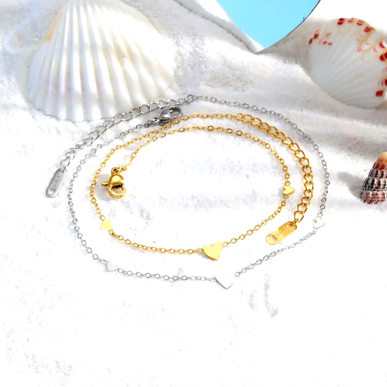 Gelang Kaki Hati Stainless Ste - Jc Jewelry & Watches Photos ulasan dan harga