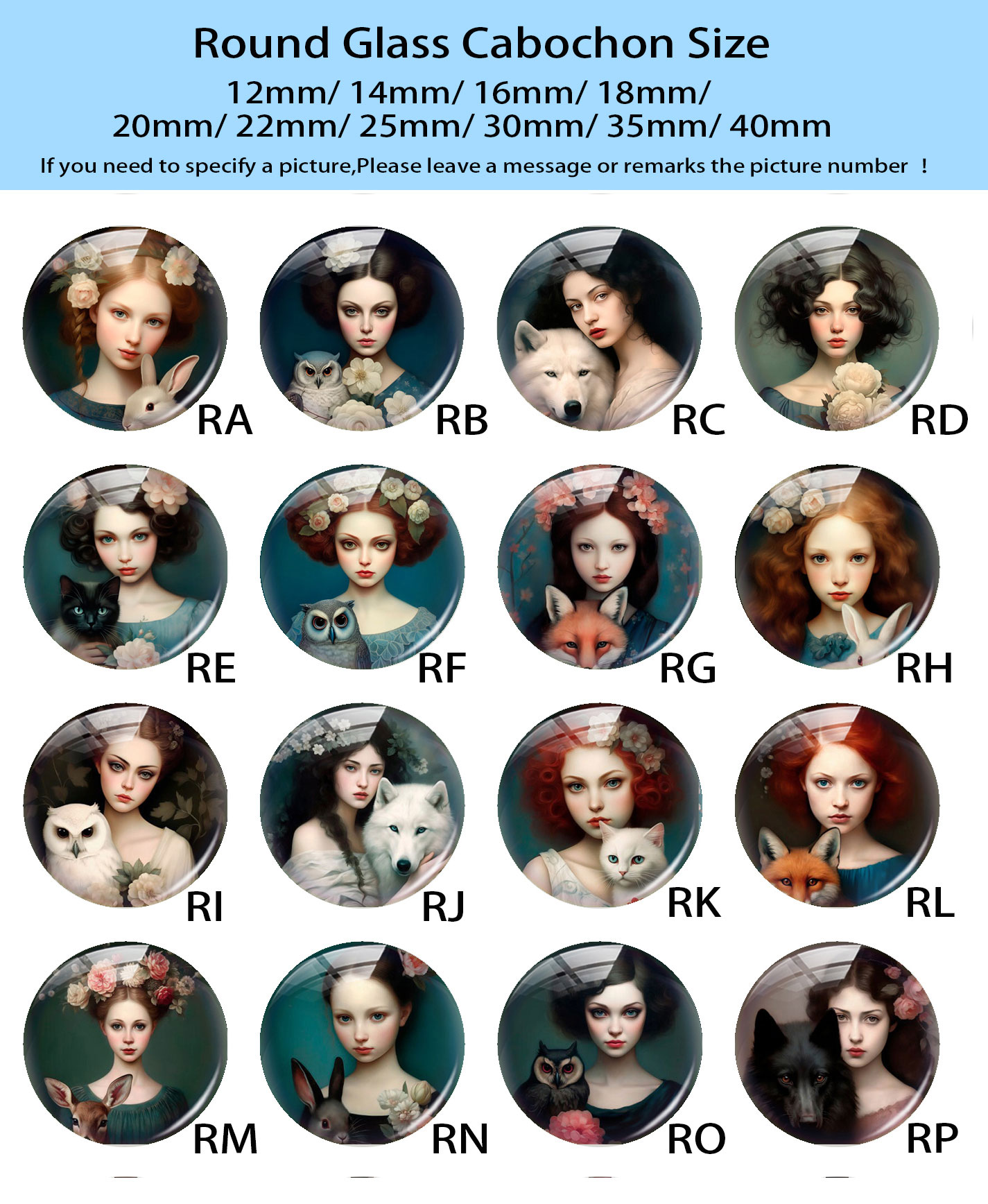 Kaca Cabochon Bentuk Bulat/Ova - Wolf Jewelry & Watches Tampa ulasan dan harga