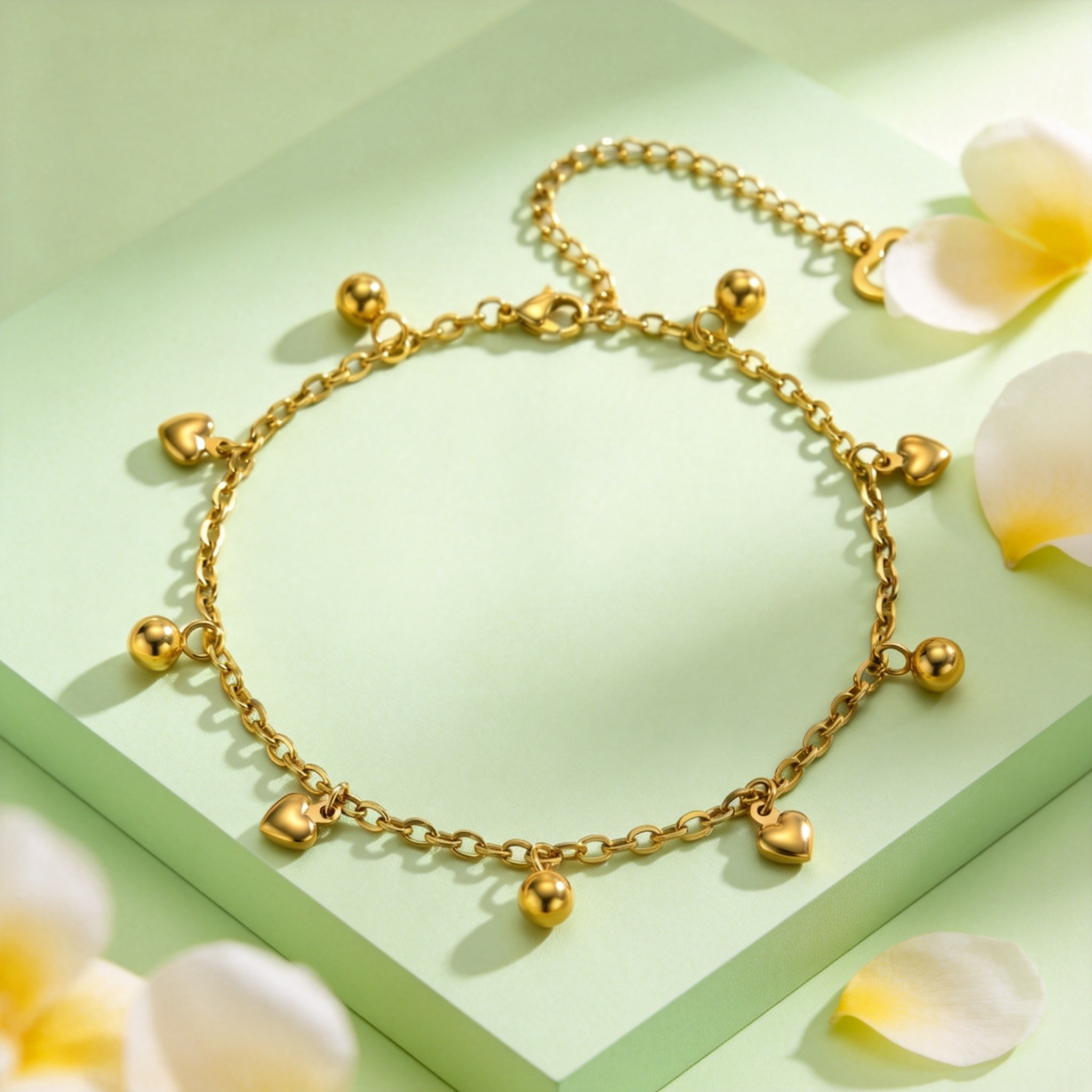 Gelang Kaki Rantai Manik Bulat - Jc Jewelry & Watches Photos ulasan dan harga