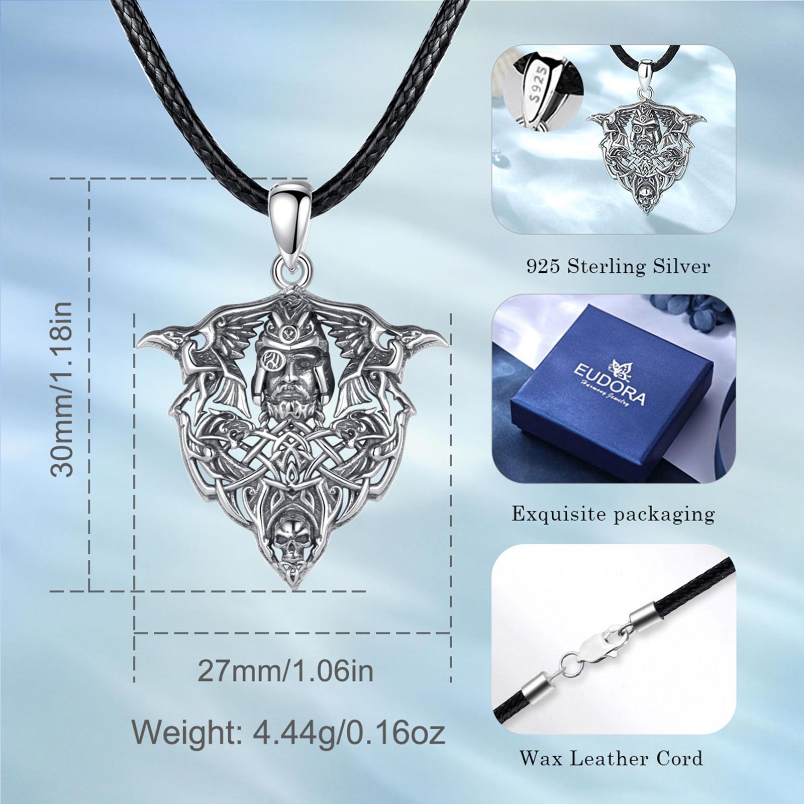 Eudora 925 Perak Murni Viking  - Wolf Jewelry & Watches Tampa ulasan dan harga