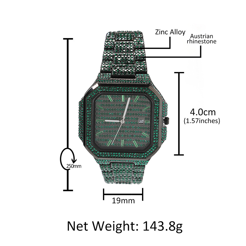 Jam Tangan Pria Hip Hop Quartz - Stones Watches & Jewelry In Sweden Ab ulasan dan harga
