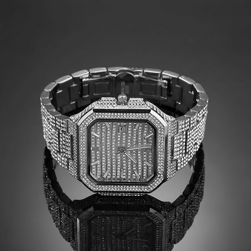 Jam Tangan Pria Hip Hop Quartz - Stones Watches & Jewelry In Sweden Ab ulasan dan harga