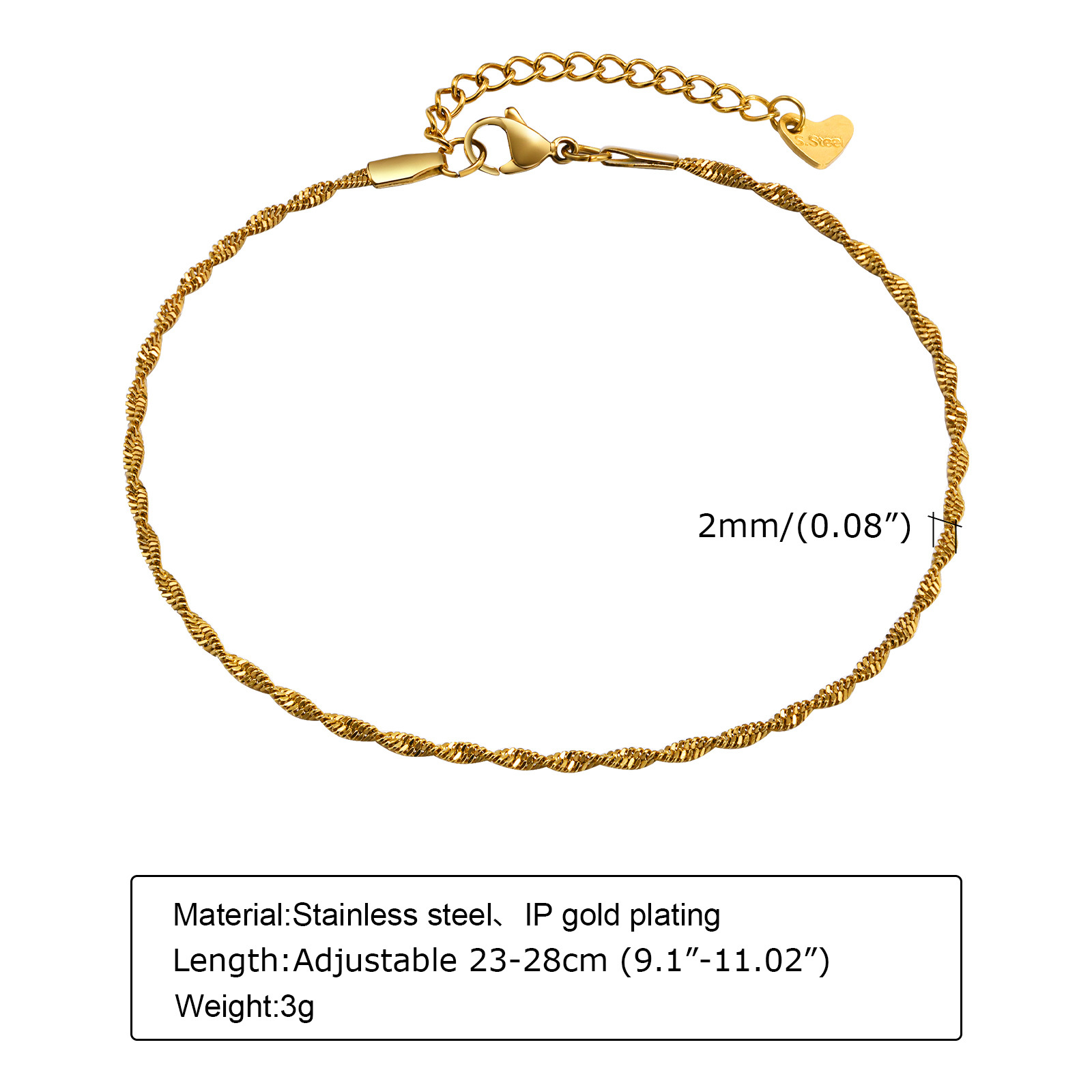 Gelang kaki wanita antiair baj - Jc Jewelry & Watches Photos ulasan dan harga